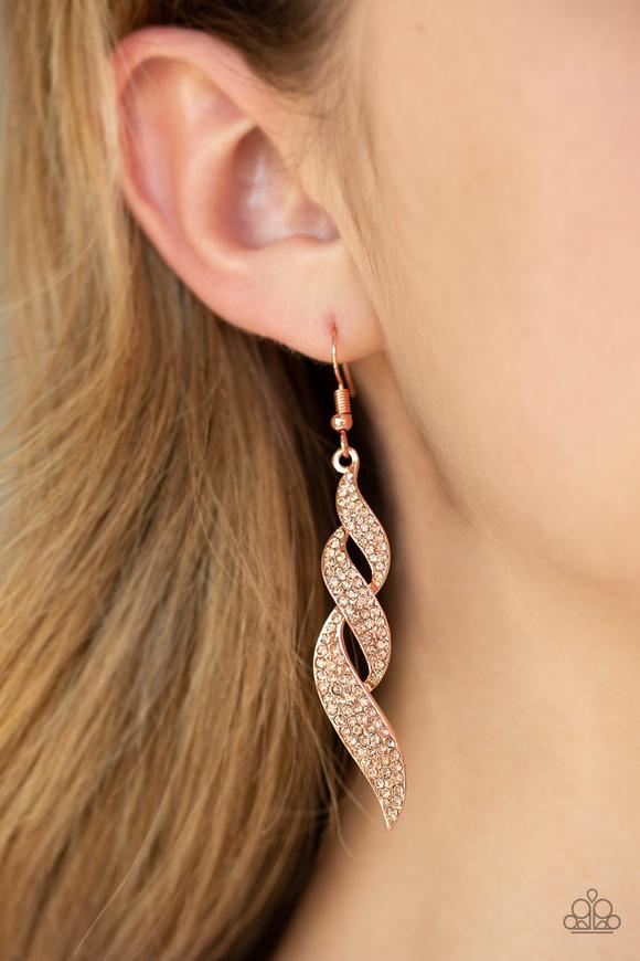 ON FIRE - COPPER EARRINGS