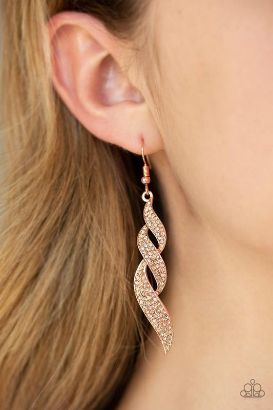 ON FIRE - COPPER EARRINGS