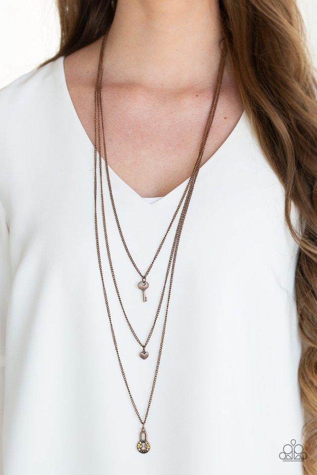 Secret Heart - Copper Necklace