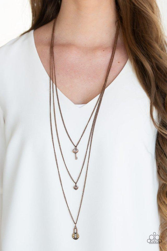 Secret Heart - Copper Necklace