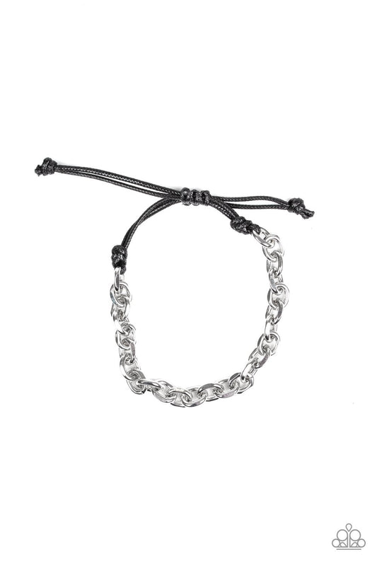 Rumble - silver/black bracelet