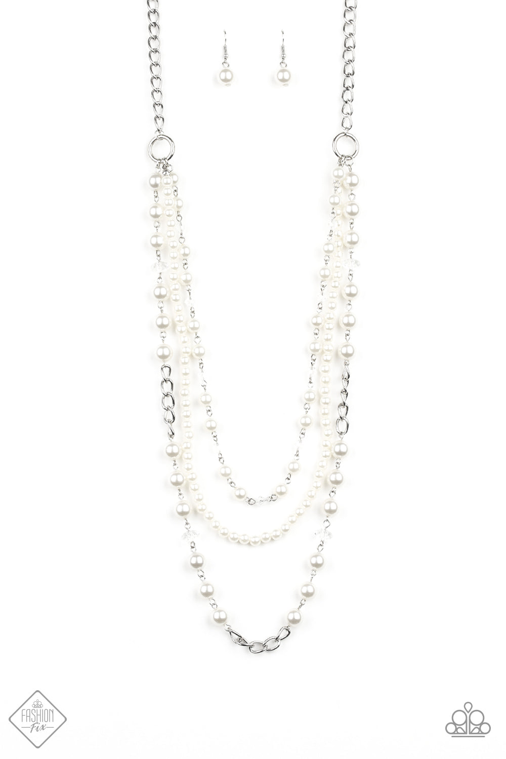 New York City Chic - White pearl necklace