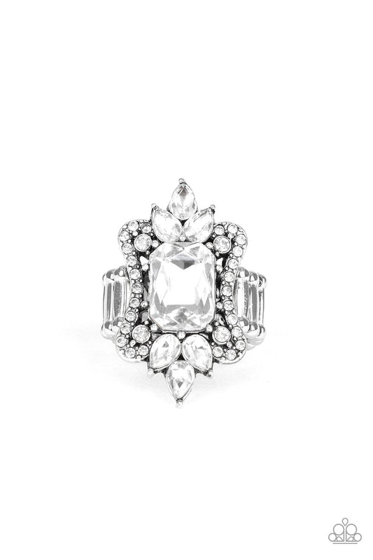 Things That Go Boom! - White rhinestone ring