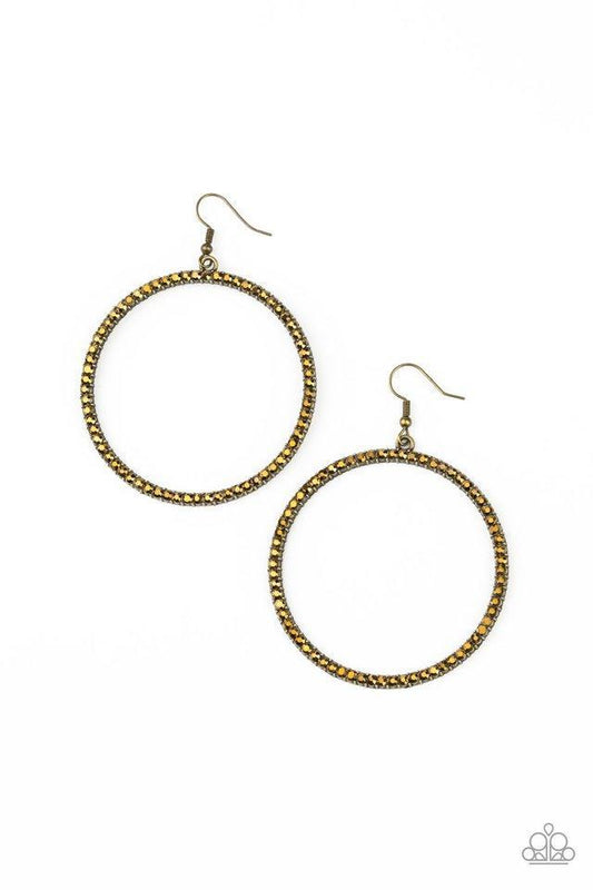 Just Add Sparkle-brass hoop earrings