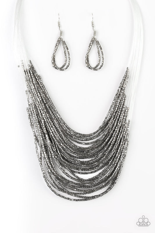 Catwalk Queen - Black/Gunmetal necklace