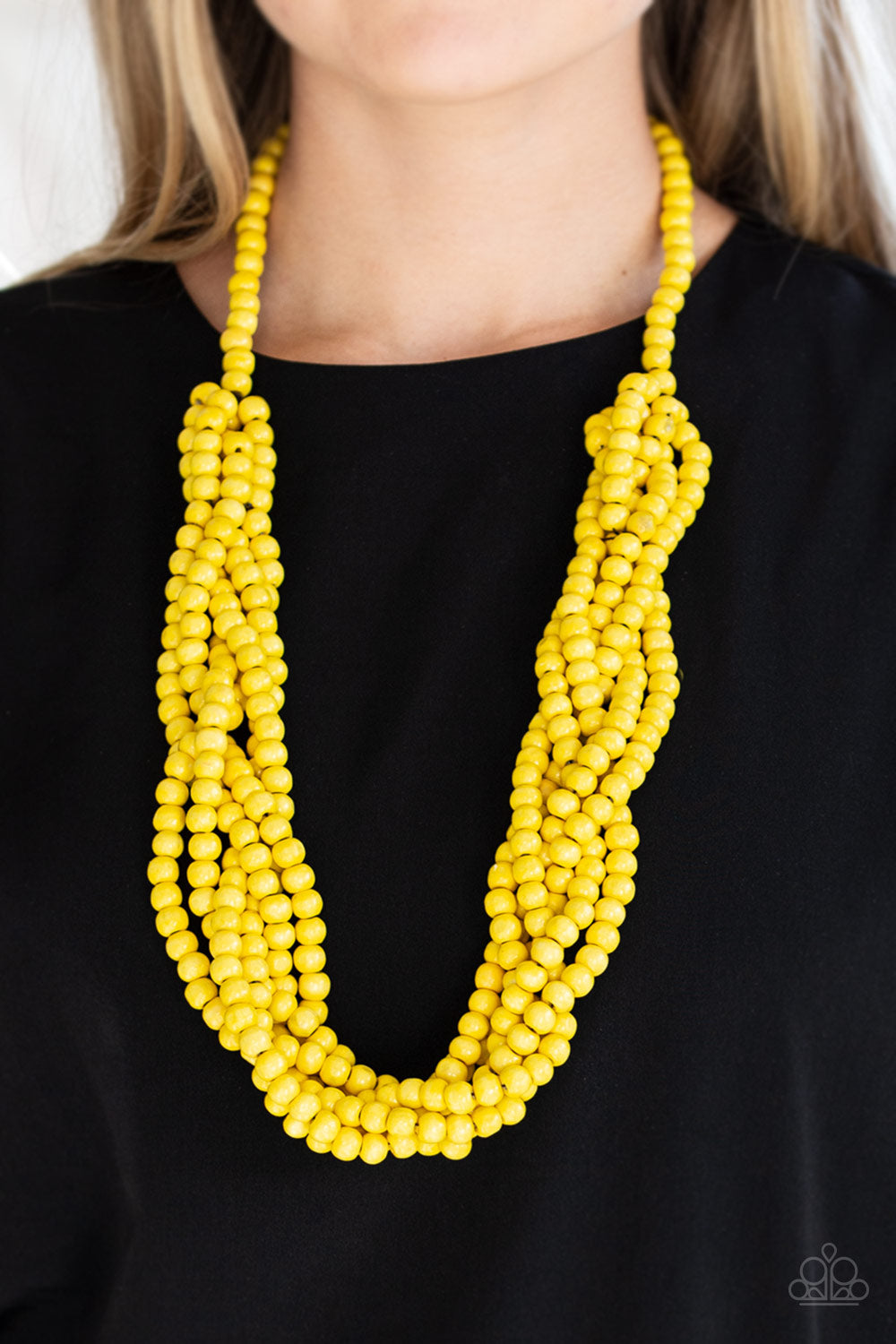 Tahiti Tropic - Yellow wood necklace