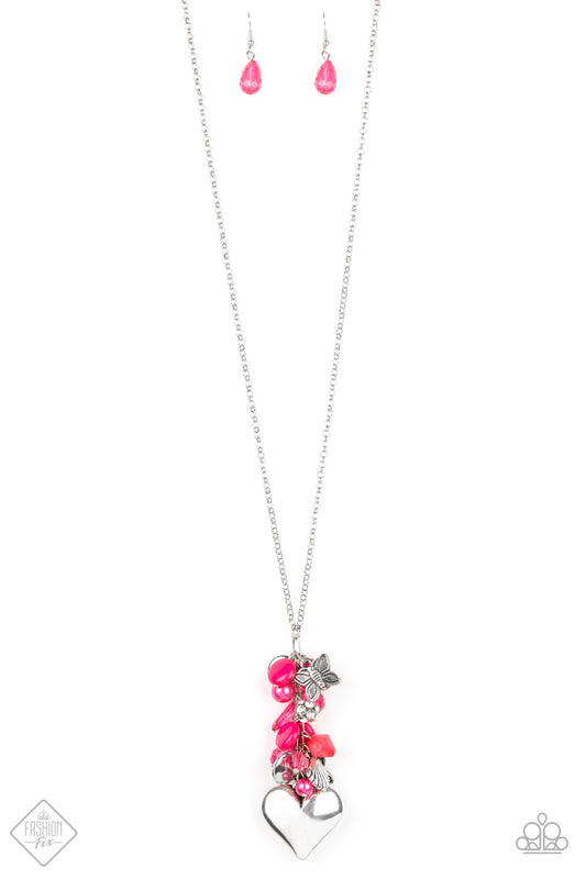 Beach Buzz - Pink necklace w/ matching bracelet