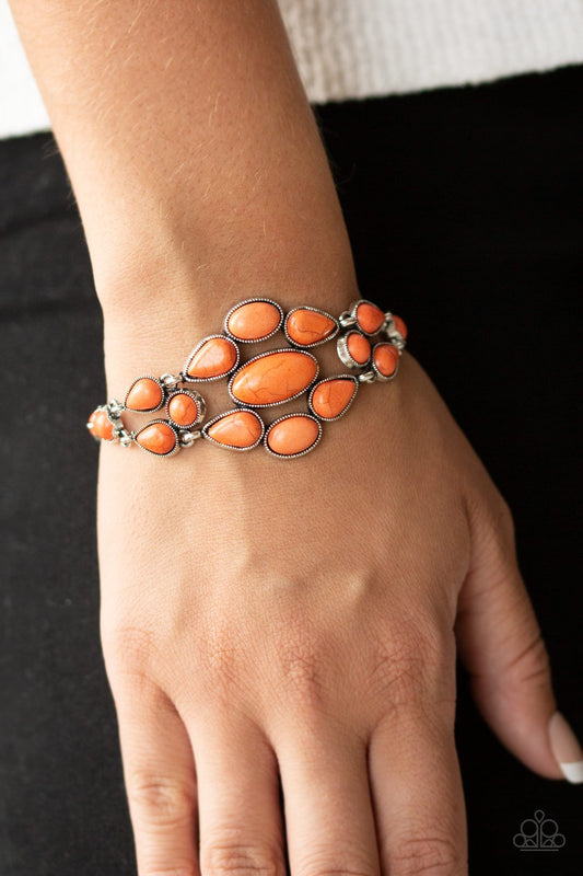 Blooming Prairies - Orange bracelet