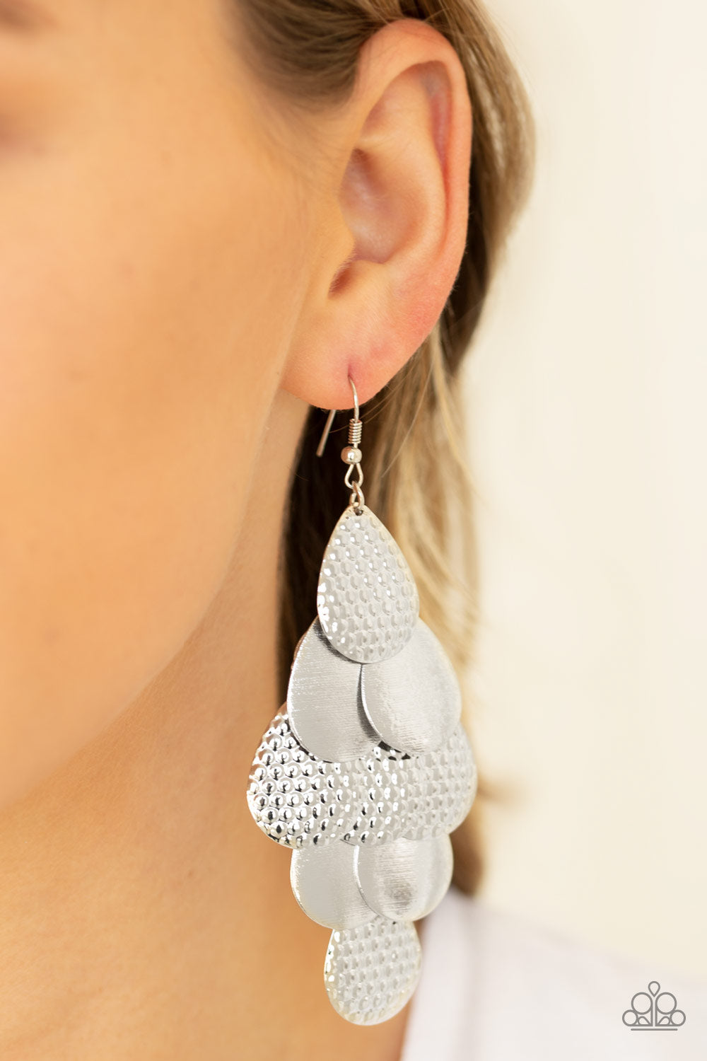 Chime Time - Silver earrings