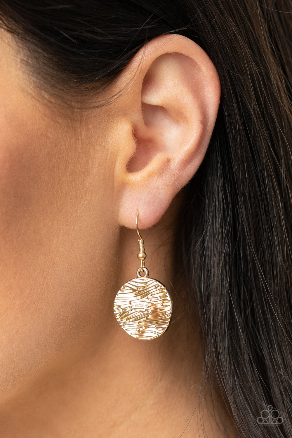 Circulating Shimmer - Blue/Gold necklace