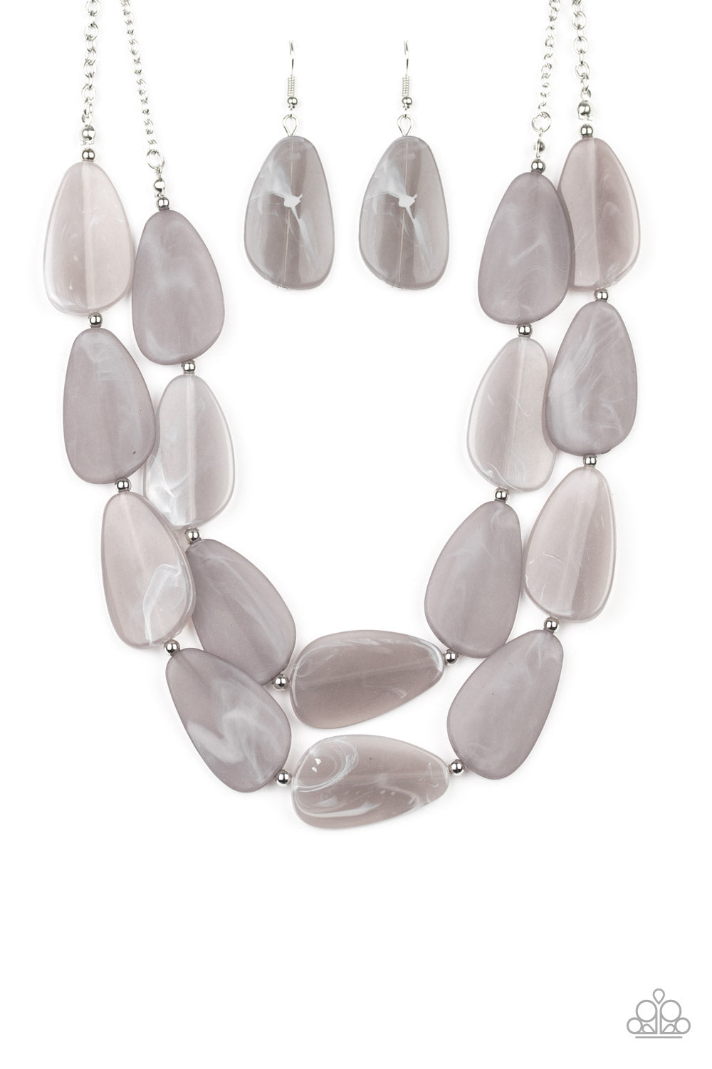 Colorfully Calming - Silver necklace