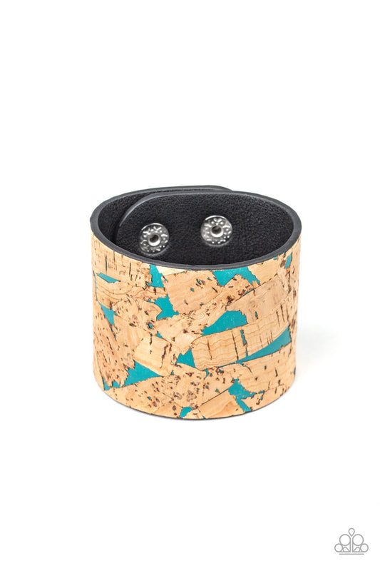 Cork Congo - Blue wrap bracelet