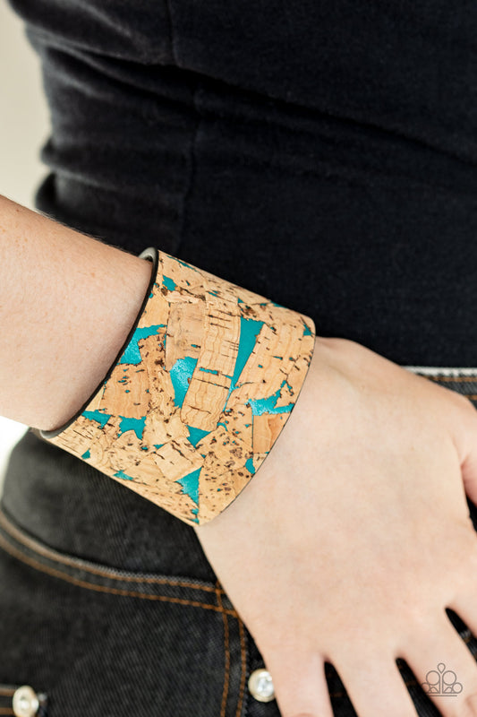 Cork Congo - Blue wrap bracelet
