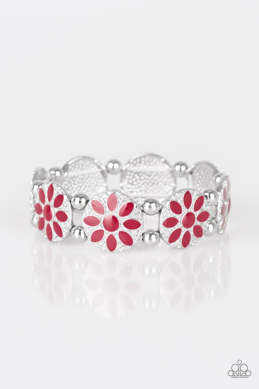 Dancing Dahlias - Red bracelet