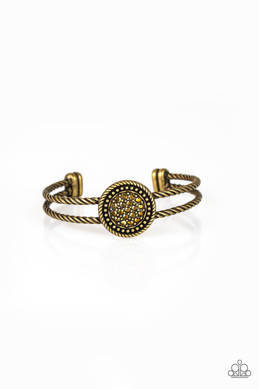 Definitely Dazzling - Brass bracelet