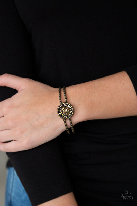 Definitely Dazzling - Brass bracelet