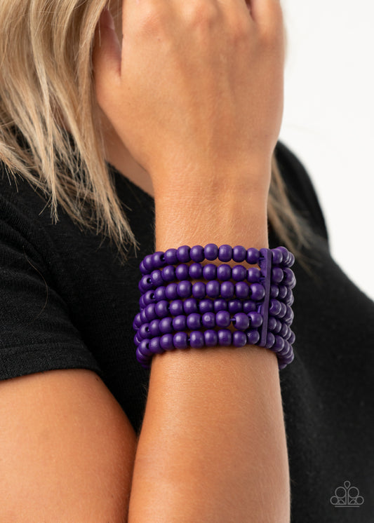 Diving in Maldives - Purple wood bracelet