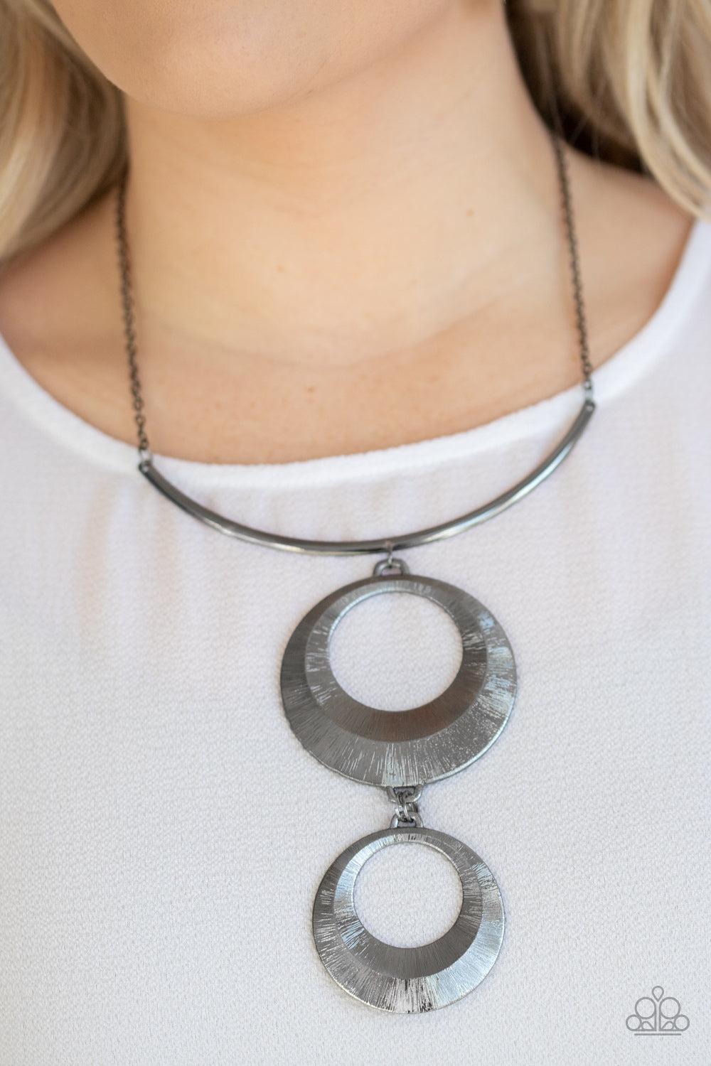 Egyptian Eclipse - Black/Gunmetal necklace