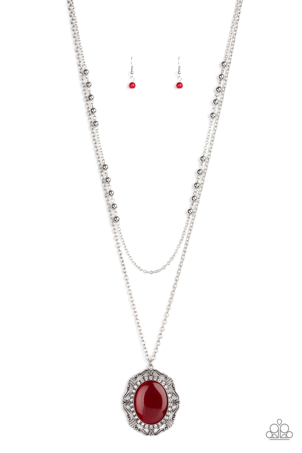 Endlessly Enchanted - Red moonstone necklace