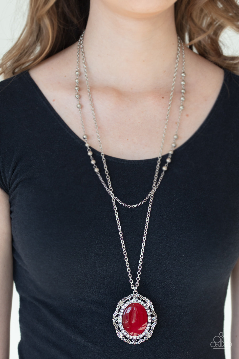 Endlessly Enchanted - Red moonstone necklace