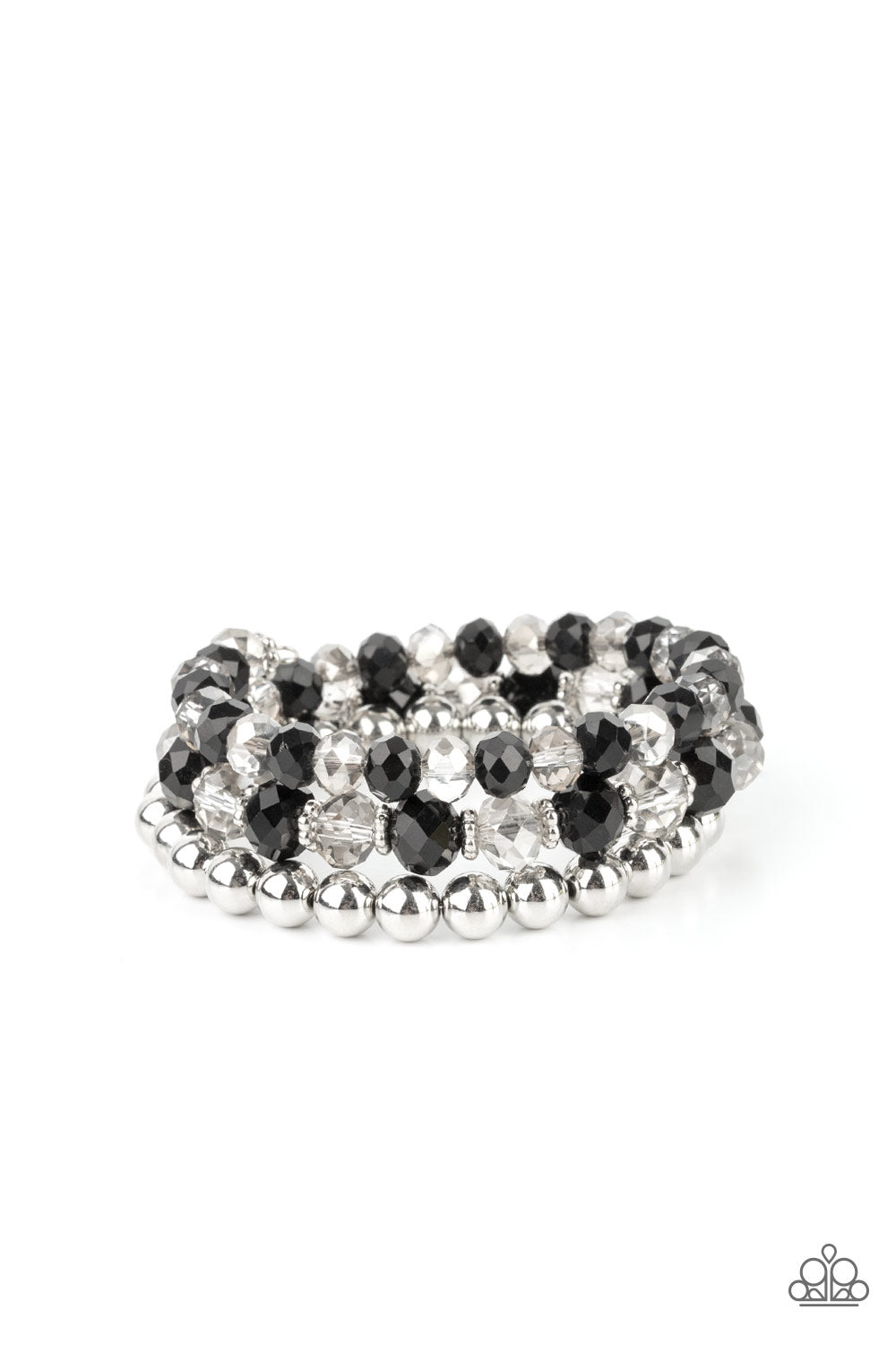 Gimme Gimme - Black/Silver coiled wire bracelet