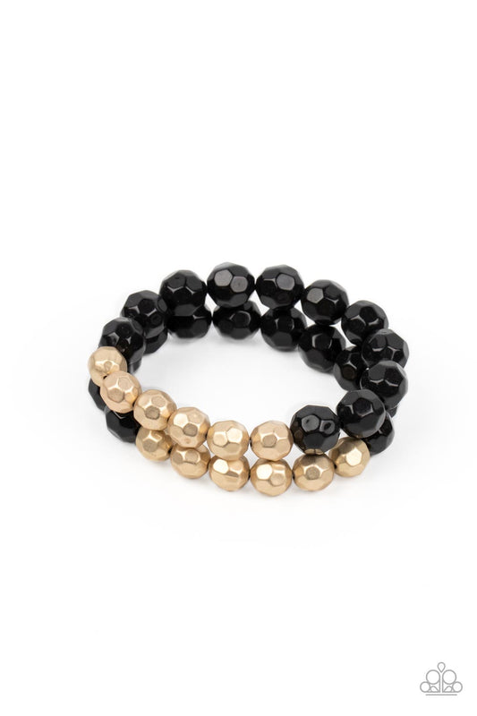 Grecian Glamour - Black/Gold bracelet