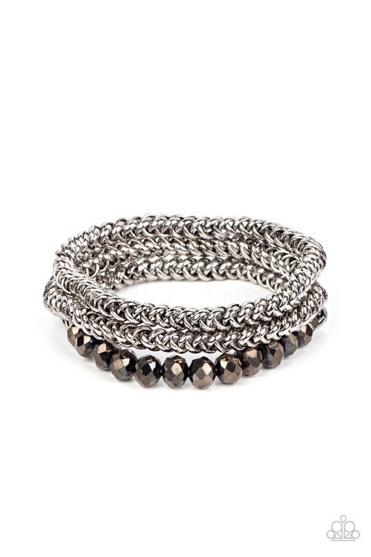 Gutsy and Glitzy - Silver bracelet