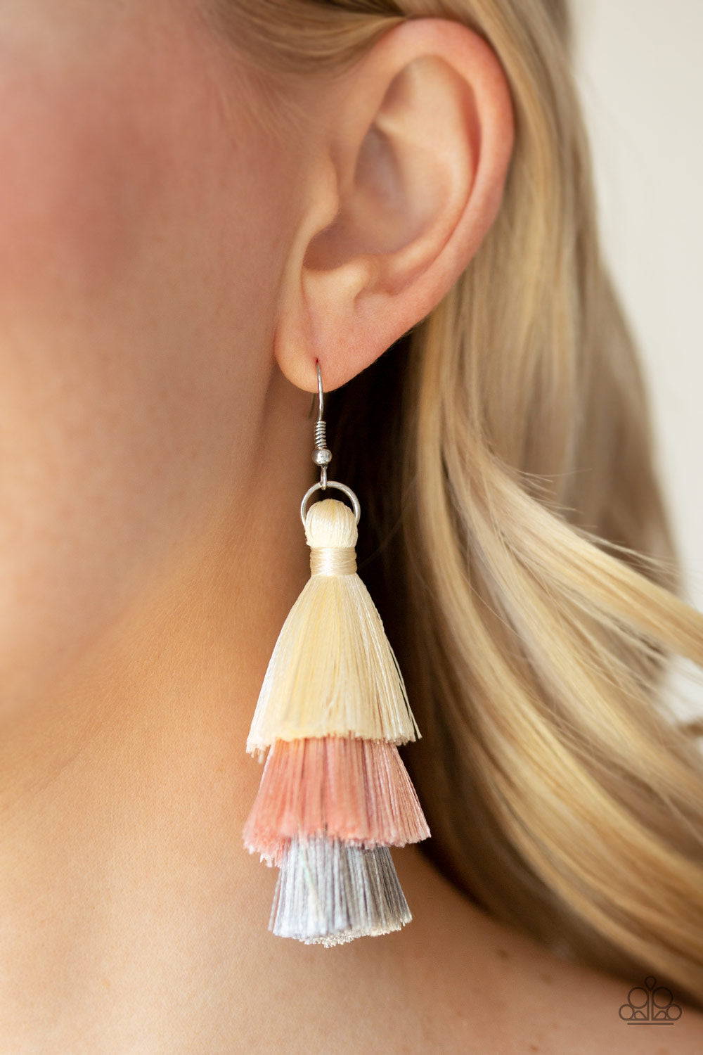 Hold On To Your Tassel! - Pink multi earrings