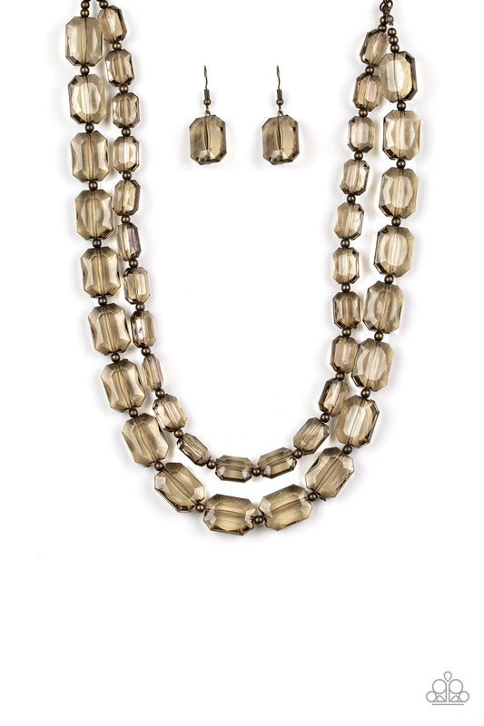Ice Bank - Brass necklace