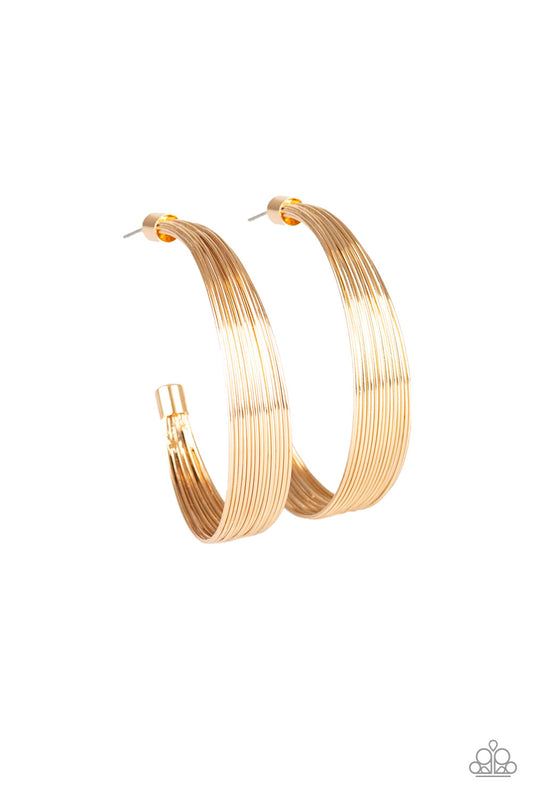 Live Wire - Gold hoop earrings