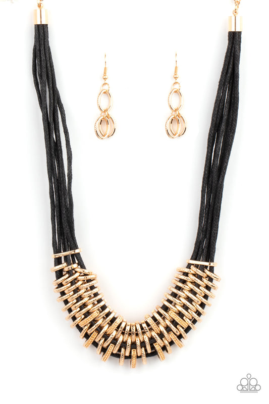 Lock, Stock, and SPARKLE - Gold necklace