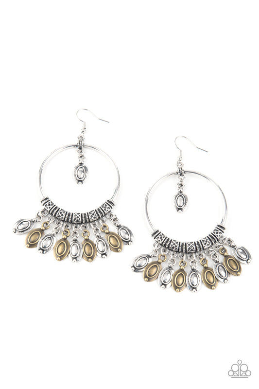 Metallic Harmony - Multi Silver/Brass earrings