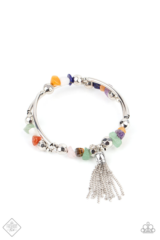 Pebble Prana - Multicolor necklace w/ matching bracelet (Fashion Fix - July 2021)
