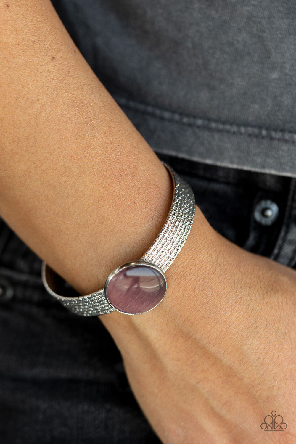 Mystical Magic - Purple moonstone cuff bracelet