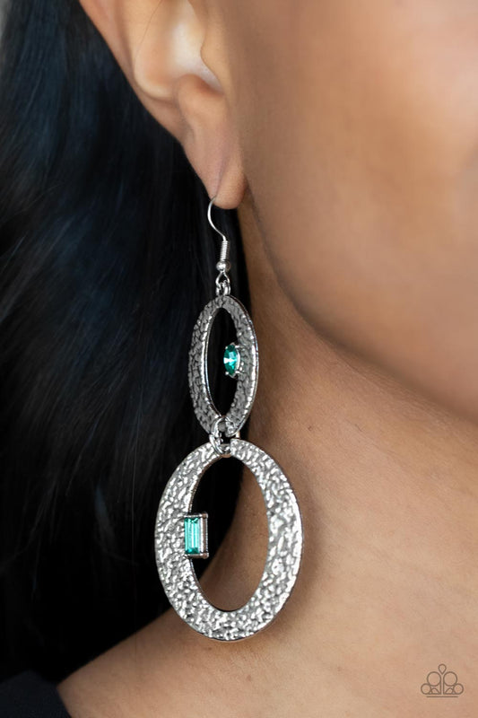 OVAL and OVAL Again - Green earrings