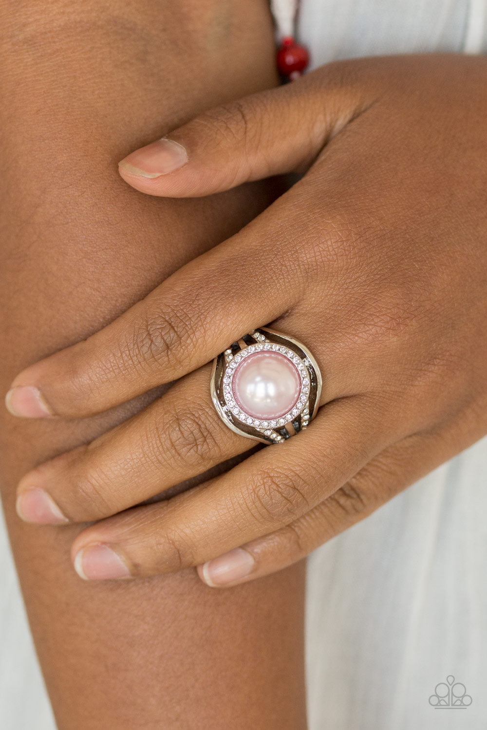 Pampered In Pearls - Pink pearl ring