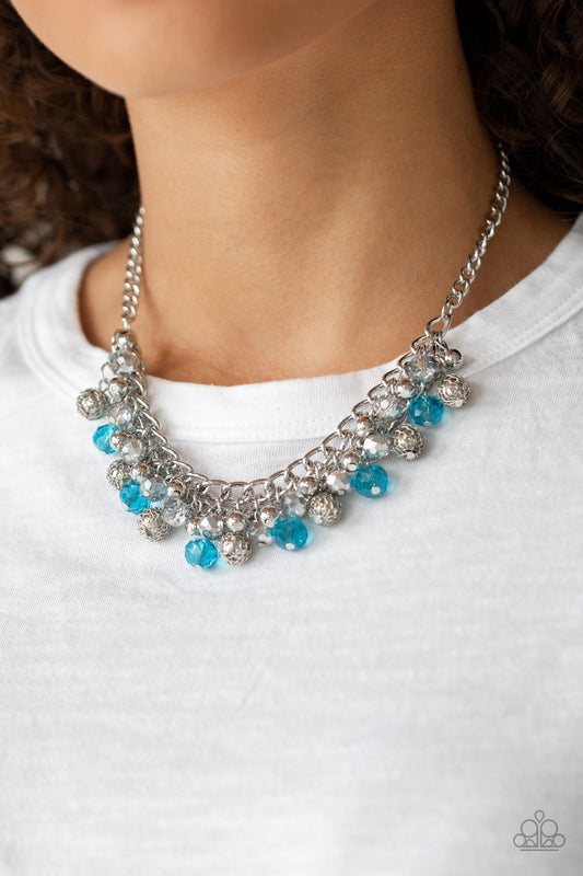 Party Spree - Blue Necklace w/ matching bracelet