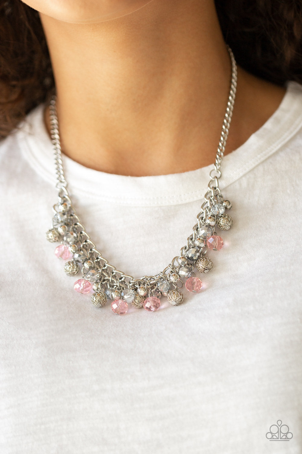 Party Spree - Pink necklace w/ matching bracelet