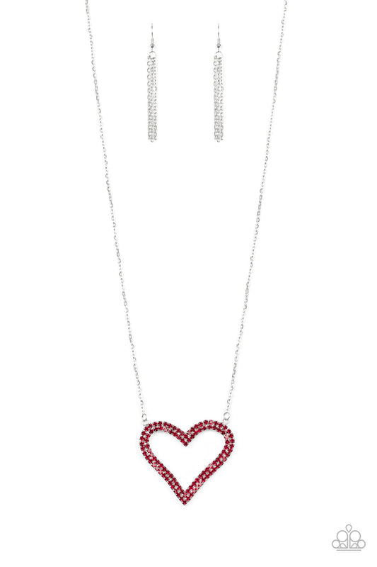 Pull Some HEART-strings - Red necklace