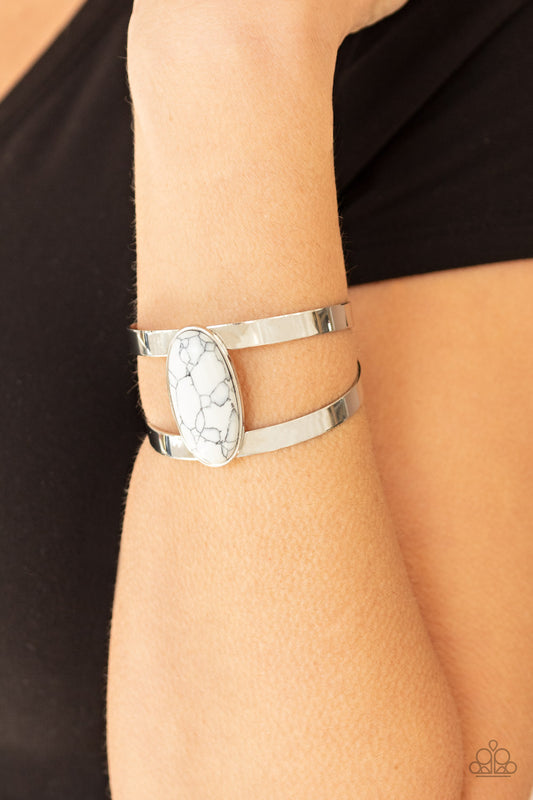 Quarry Queen - White cuff bracelet