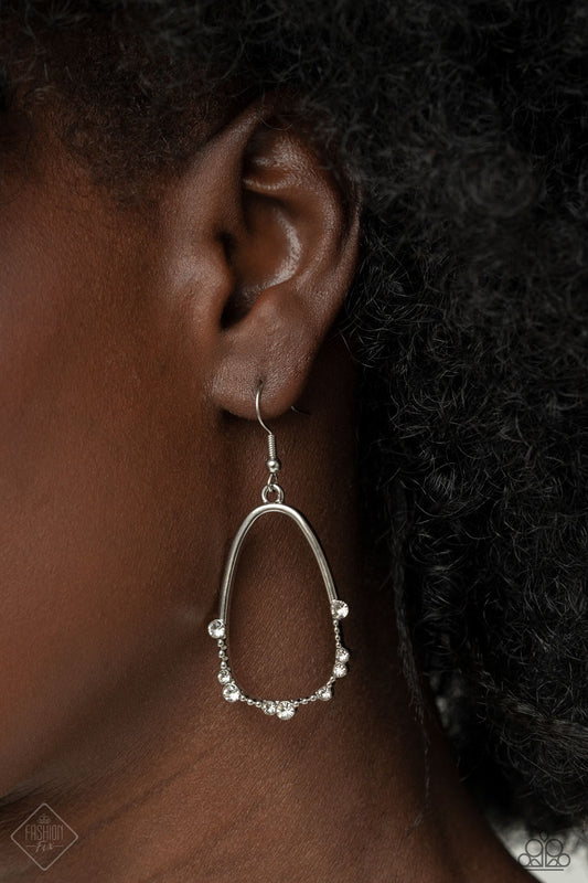 Ready or YACHT - White rhinestone earrings