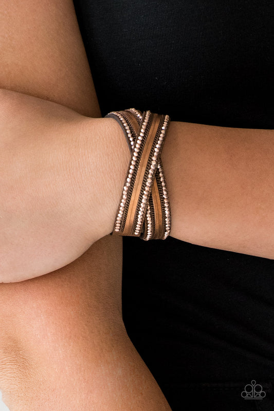 Rocker Rivalry - Copper wrap bracelet
