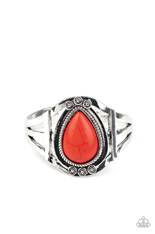 Sage Brush Beauty - Red cuff bracelet