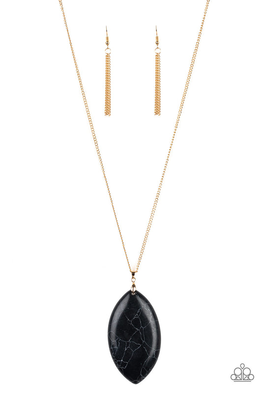 Santa Fe Simplicity - Black/Gold necklace