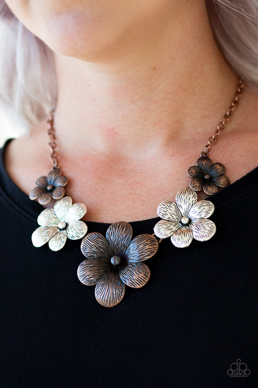 Secret Garden - Multicolor Metal necklace