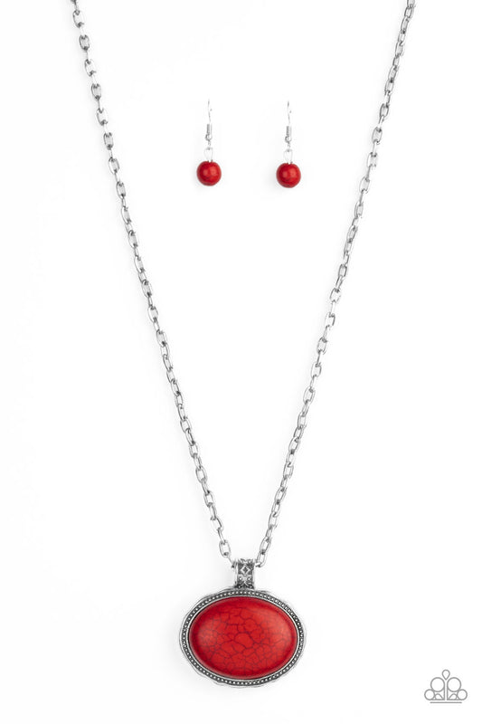 Sedimentary Colors - Red necklace