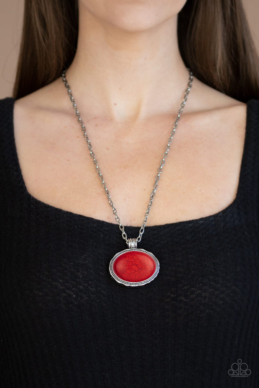Sedimentary Colors - Red necklace