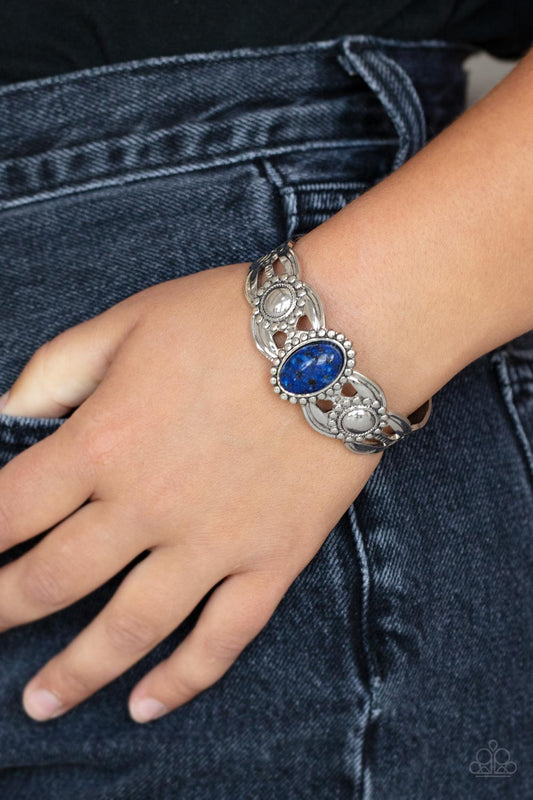 Solar Solstice - Blue cuff bracelet