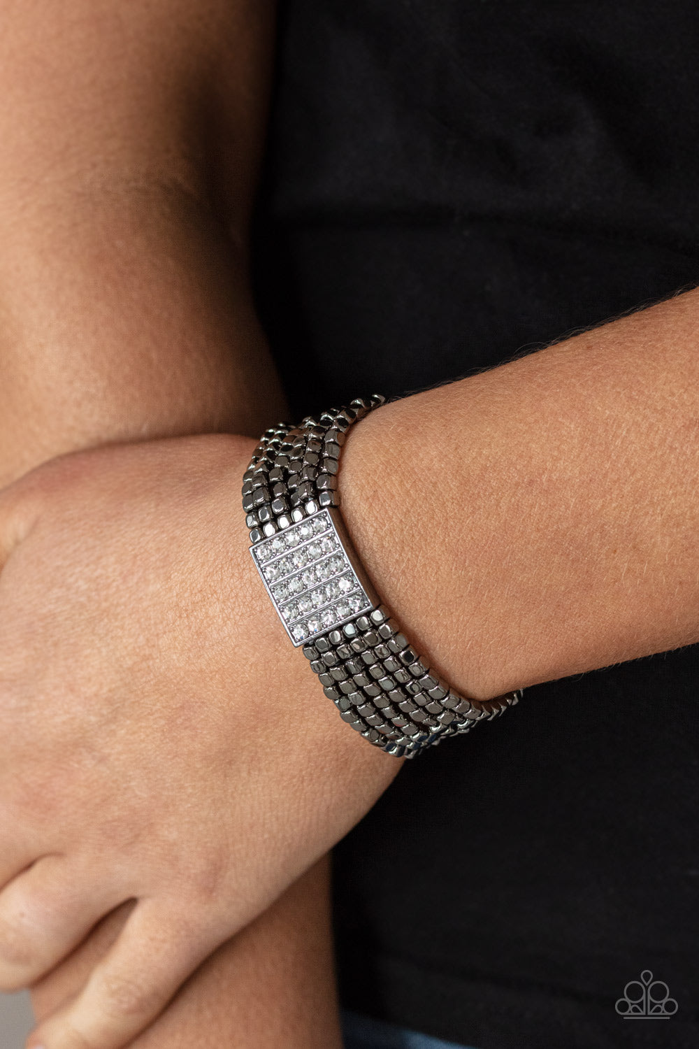 Star-Studded Showcase - Black/Gunmetal bracelet