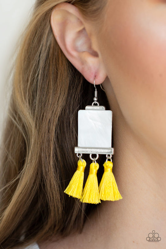 Tassel Retreat - Yellow earrings